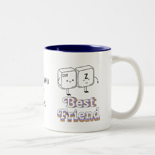 Niedliche Kontrolle-Z Strg+Z "UNDO"   Best Friend  Zweifarbige Tasse