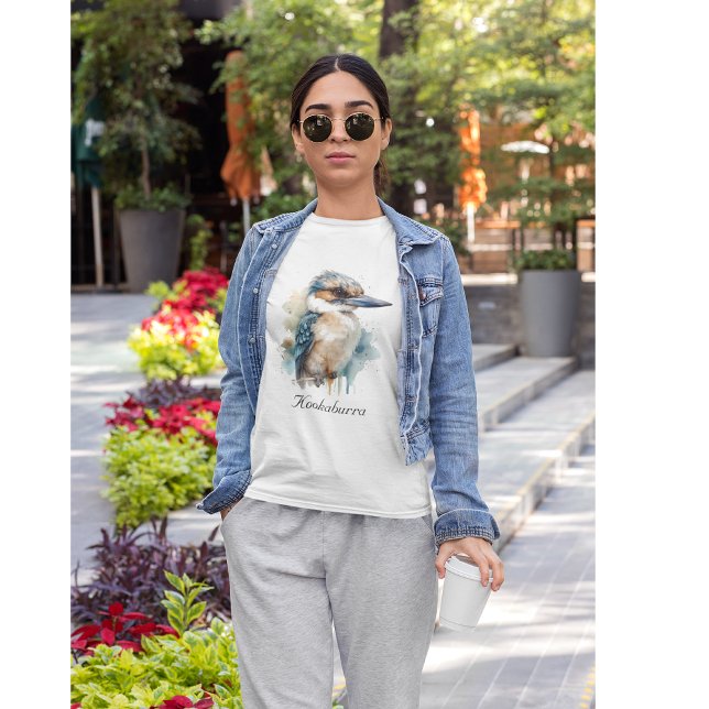 Niedliche Kookaburra auf einer Zweigstelle , Brauc T-Shirt (Von Creator hochgeladen)