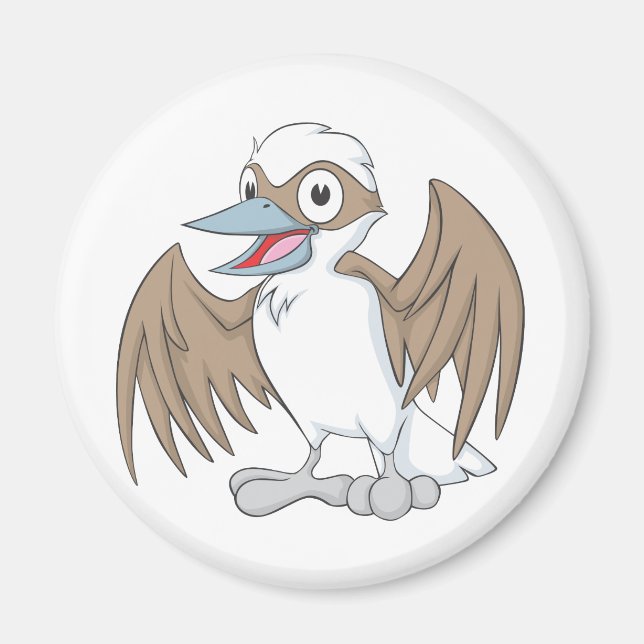 Niedliche Kookaburra Laughing Cartoon Magnet (Vorne)
