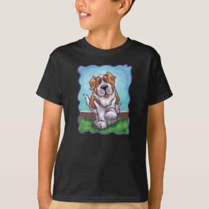 Niedliche Köpfe und Schwänze St. Bernard Kids T - T-Shirt