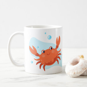 Niedliche Krabbe. Unterwasserwelt. ​ Kaffeetasse