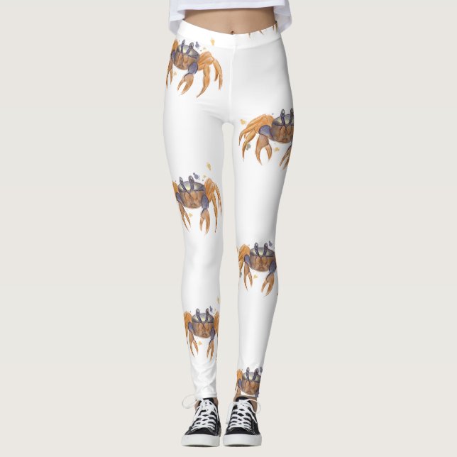 Niedliche Krabbe zeichnend Leggings (Vorderseite)