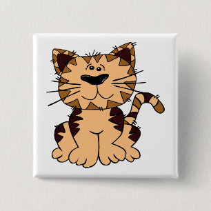 NIEDLICHE KRAFT- UND BROWN-KATZE BUTTON
