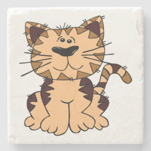 NIEDLICHE KRAFT- UND BROWN-KATZE STEINUNTERSETZER