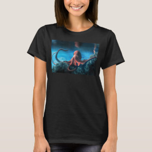 Niedliche Kraken-Meer-Monster-Tentakel, Vintager K T-Shirt