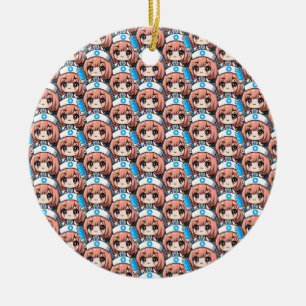 Niedliche Krankenpflege in Chibi - Gesundheitswese Keramik Ornament