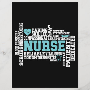Niedliche Krankenschwester RN LVN Krankenpflege Sc Briefbogen