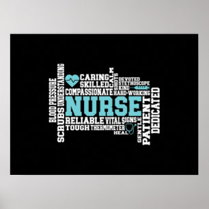 Niedliche Krankenschwester RN LVN Krankenpflege Sc Poster