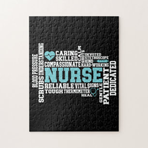 Niedliche Krankenschwester RN LVN Krankenpflege Sc Puzzle
