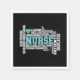 Niedliche Krankenschwester RN LVN Krankenpflege Sc Serviette