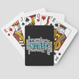 Niedliche Krankenschwester RN LVN Krankenpflege Sc Spielkarten