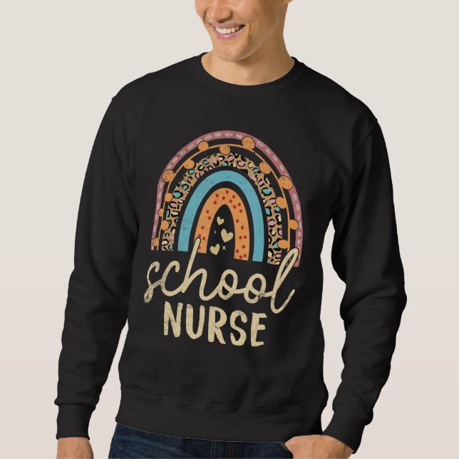 Niedliche Krankenschwester-Tagesschule Leopard-Reg Sweatshirt (Vorderseite)