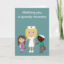 Niedliche Krankenschwestern & Kindergärten Erhalte Karte