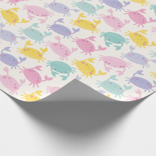 Niedliche Kräuterkrube, rosa Lila, Pfefferminzcrem Geschenkpapier