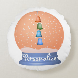 Niedliche Kreaturen Schneeglocke Rundes Kissen