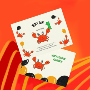 Niedliche Krebse Einladung