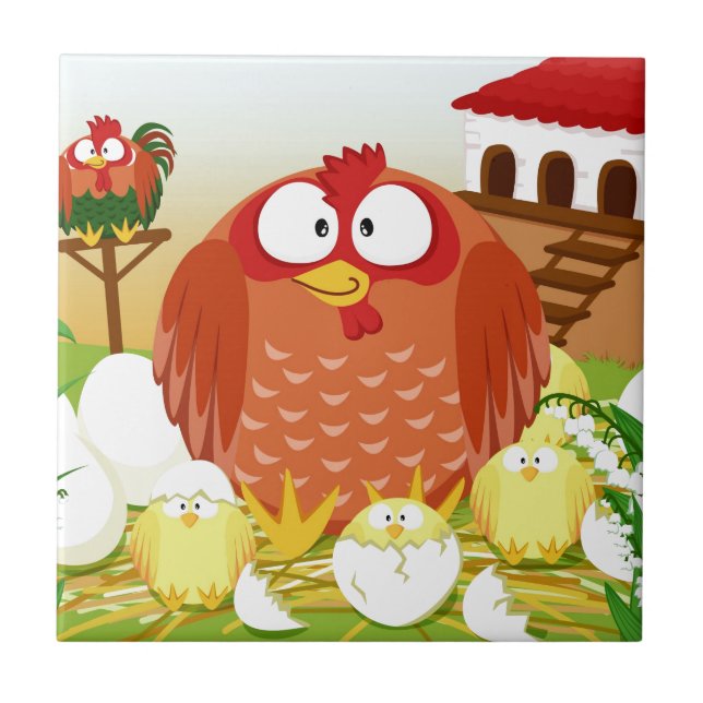 Niedliche Kreisschablone Fliese (Vorderseite)