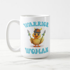 Niedliche Kriegerfrau Viking Chicken Kaffeetasse