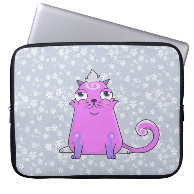 Niedliche Kryptokitty Bella will spielen Laptopschutzhülle (Vorderseite)