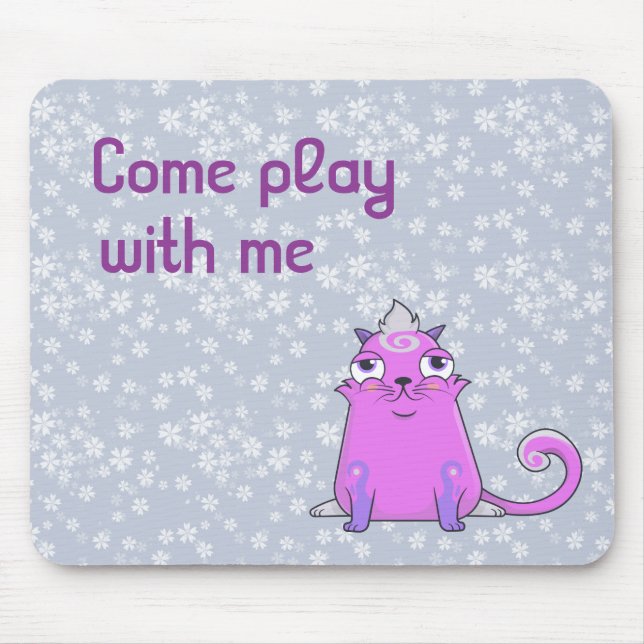 Niedliche Kryptokitty Bella will spielen Mousepad (Vorne)