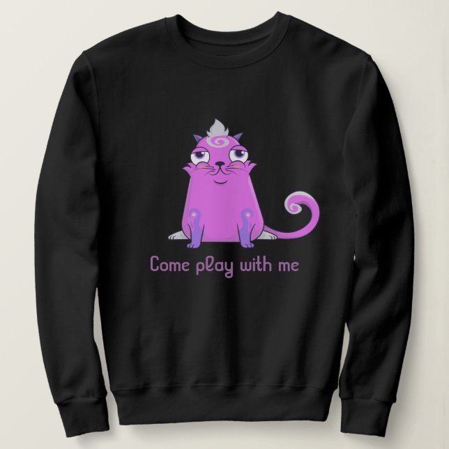 Niedliche Kryptokitty Bella will spielen Sweatshirt (Design vorne)