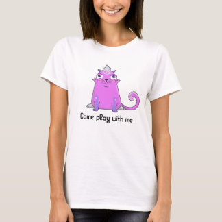 Niedliche Kryptokitty Bella will spielen T-Shirt