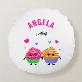 Niedliche Kuchen Rundes Kissen