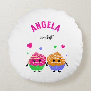 Niedliche Kuchen Rundes Kissen