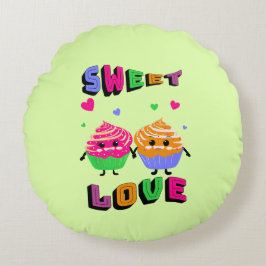 Niedliche Kuchen Rundes Kissen