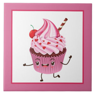 niedliche Kuchenbackerkleidung Keramik Fliese