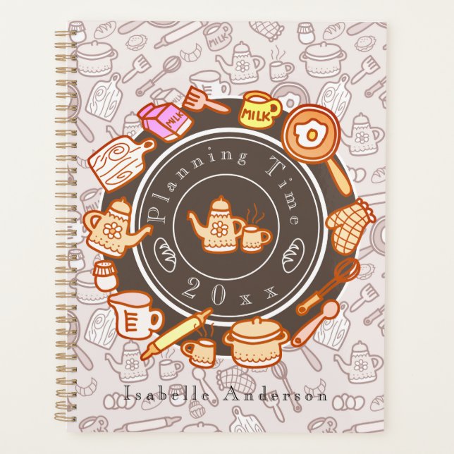 Niedliche Küchengeschirr Brown Planer (Vorderseite)