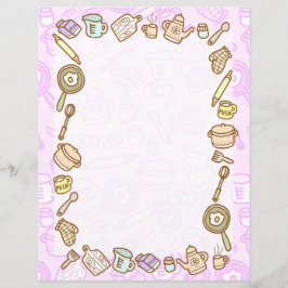 Niedliche Küchengeschirr Rosa Blatt