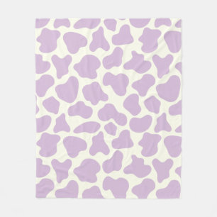 Niedliche Kuh Animal Print Muster Ästhetische Lil Fleecedecke