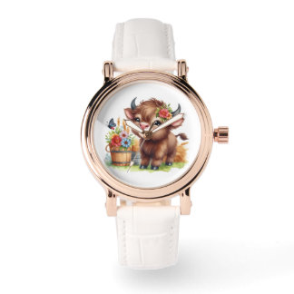 Niedliche Kuh Armbanduhr