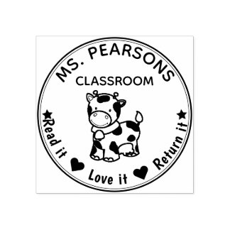 Niedliche Kuh - aus der Briefmarke aus Holz Gummistempel