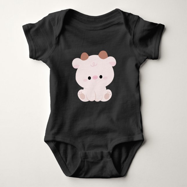 Niedliche Kuh Baby Strampler (Vorderseite)