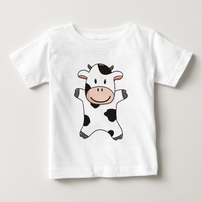 Niedliche Kuh Baby T-shirt (Vorderseite)
