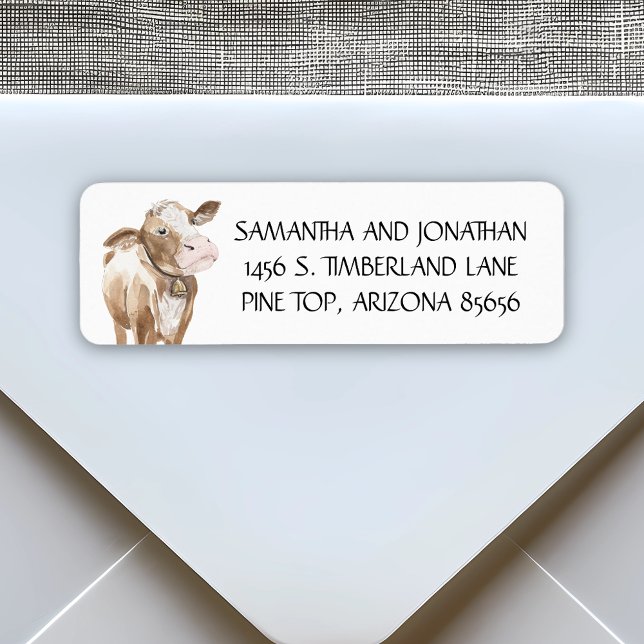 Niedliche Kuh Barnyard Rustic Watercolor Western (Von Creator hochgeladen)