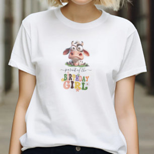 Niedliche Kuh Bauernhof Tiere 2. Geburtstagsfeier T-Shirt