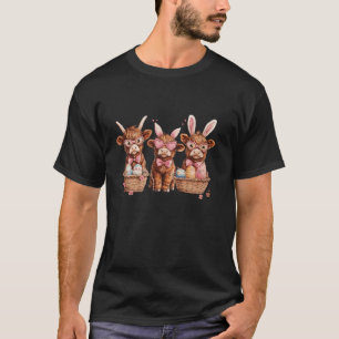 Niedliche Kuh Coquette Bow Osterfeiertag Ostern G T-Shirt