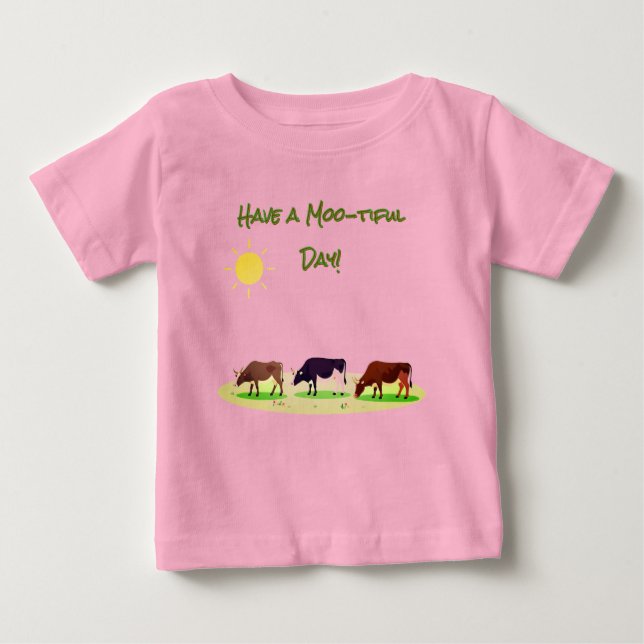 Niedliche Kuh-Farm-Baby-T-Shirt Baby T-shirt (Vorderseite)