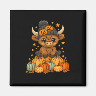 Niedliche Kuh Halloween Pumpkin Fall Moo I Gemein  Magnet