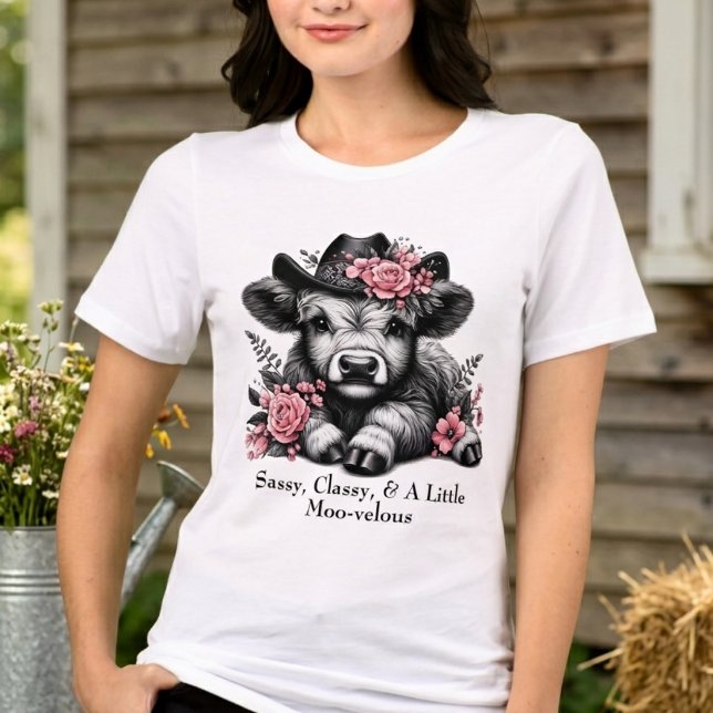 Niedliche Kuh-Hühnerkuh mit Text Tri-Blend Shirt (Von Creator hochgeladen)