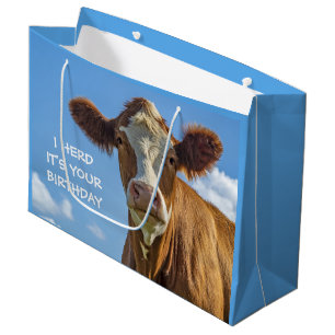 Niedliche Kuh I Herd ist Ihr Geburtstag Große Geschenktüte