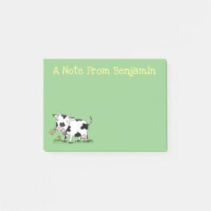 Niedliche Kuh in Cartoon-Abbildung Post-it Klebezettel