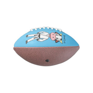 Niedliche Kuh in Kung Fu Anzug Cartoon Football