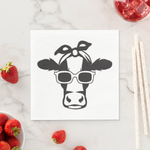 Niedliche Kuh Lover Country Farm Bauer Geburtstags Serviette