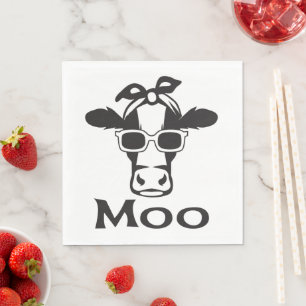 Niedliche Kuh Lover Country Farm Bauer Geburtstags Serviette