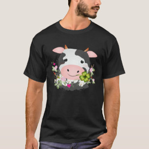 Niedliche Kuh mit C-Blatt für Farm-Fans 1 T-Shirt