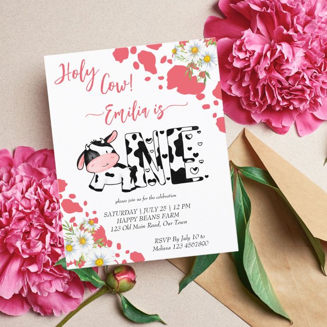 Niedliche Kuh Rosa Geburtstagshaushaltsplan (Von Creator hochgeladen)